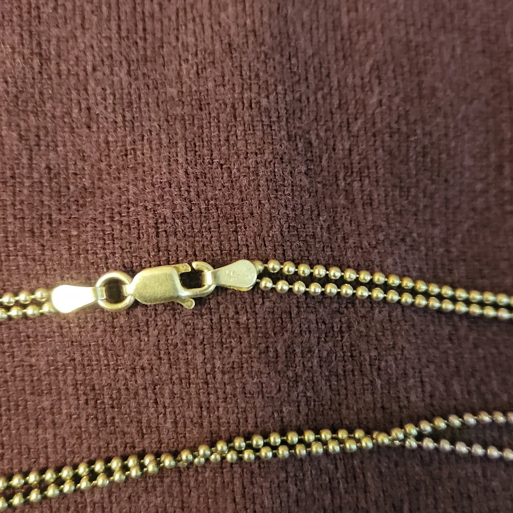 .92 Italian Double strand Silver Necklace - Picture 4 of 4